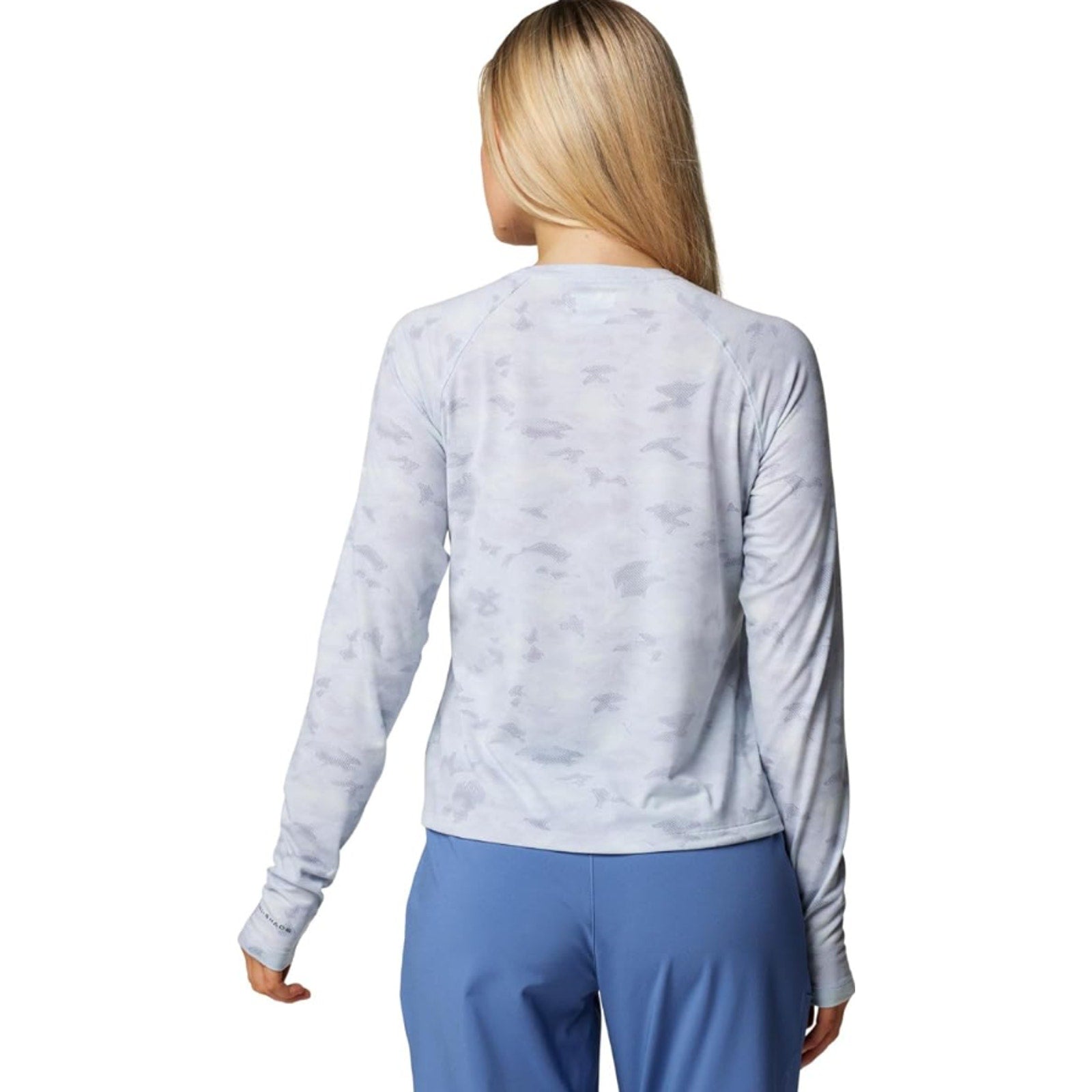 COLUMBIA PFG Womens Uncharted Knit Long Sleeve T-Shirt XS Cirrus Grey Waters NWT