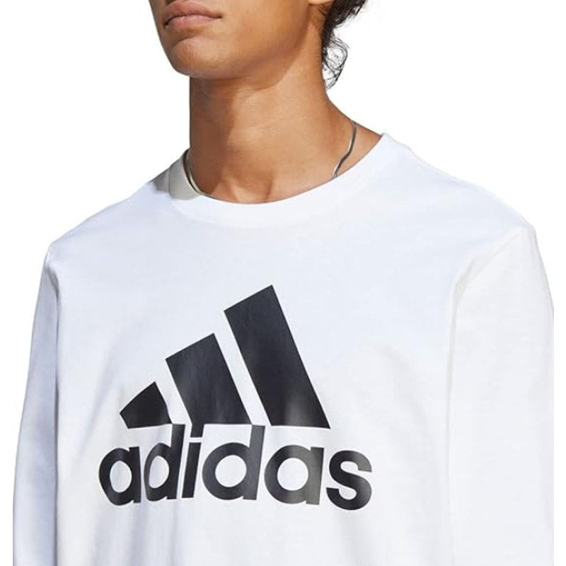 ADIDAS Men's Big Logo Single Jersey Shirt XL White Long Sleeve NWT