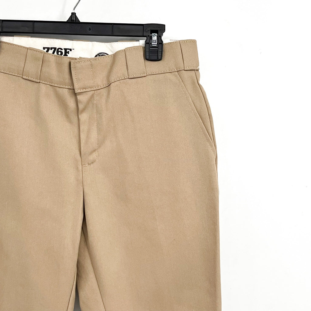 DICKIES Womens 776 Flex Slim Fit Pants Size 4R Tan Desert Sand Stretch Twill NWT