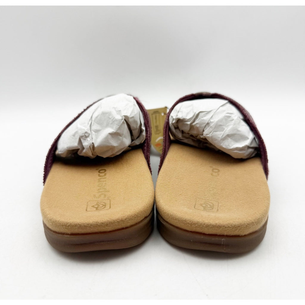 Spenco Women's Sutton Flip Classic Size 5.5 WIDE Red Wine Sassafras NIB