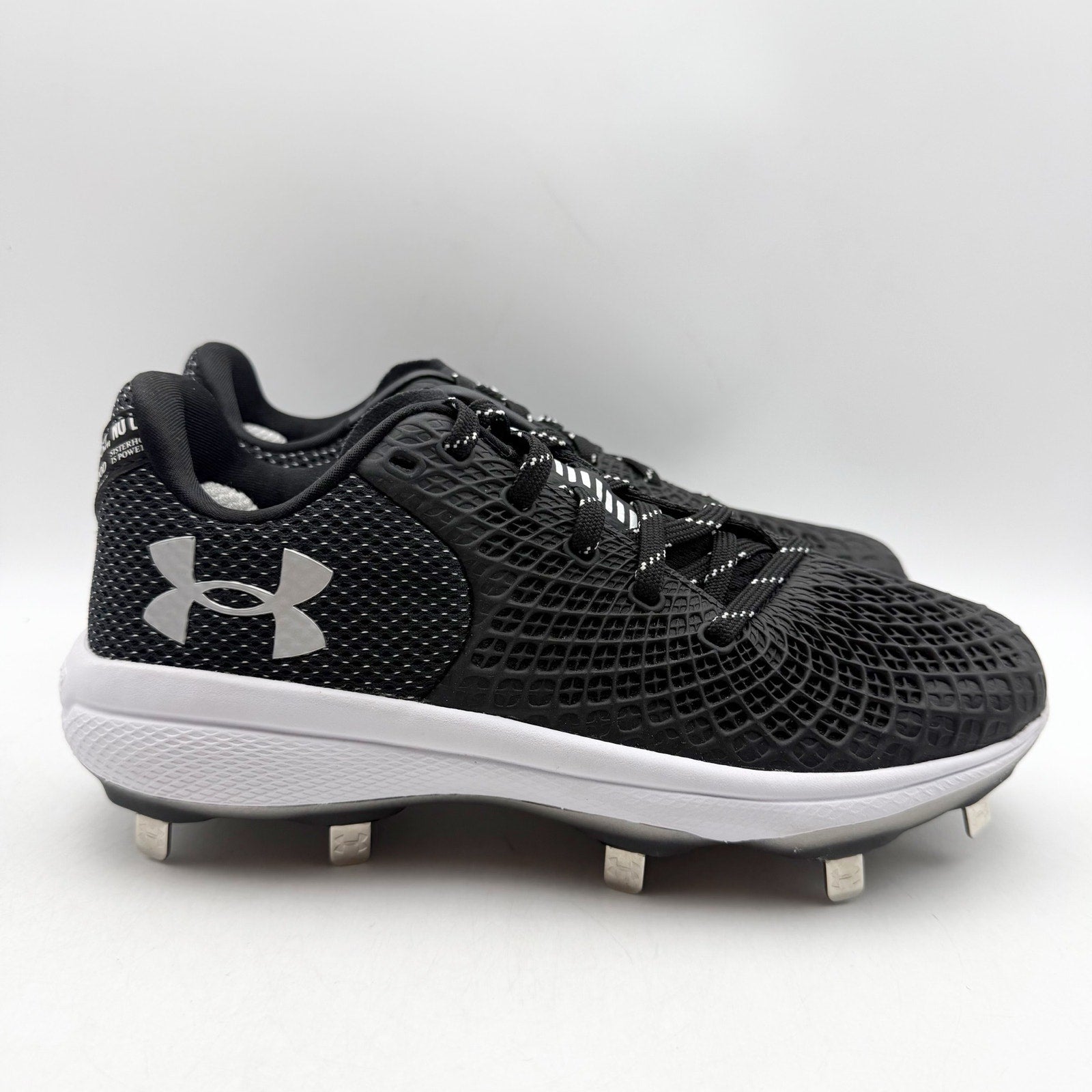 Under Armour Womens Glyde 2.0 Metal Softball Cleats US 7.5 Black Silver NWOB