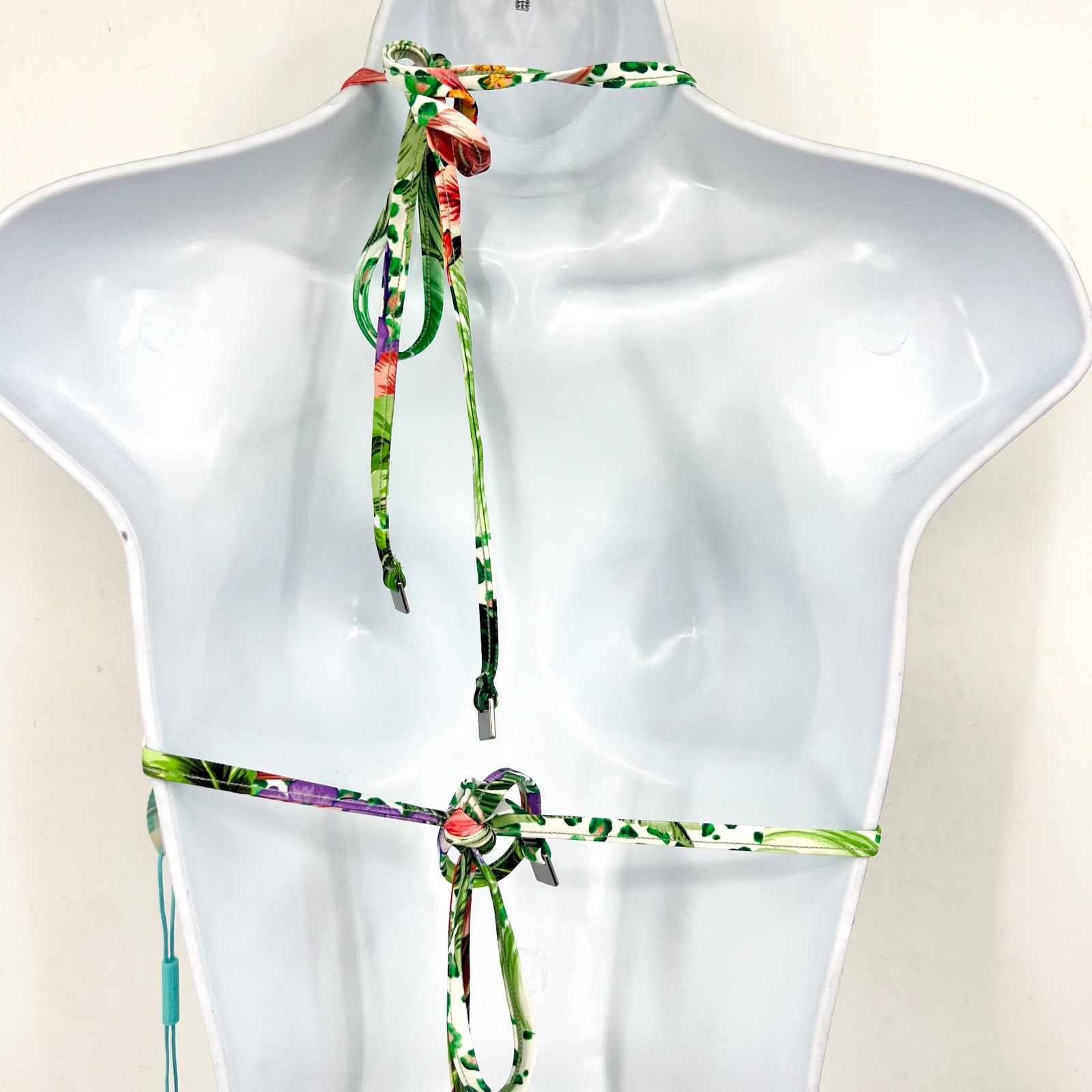 SEA LEVEL SWIM Women's Dolce D Cup Tri Top Size 6 Green Multi Print Floral NWT