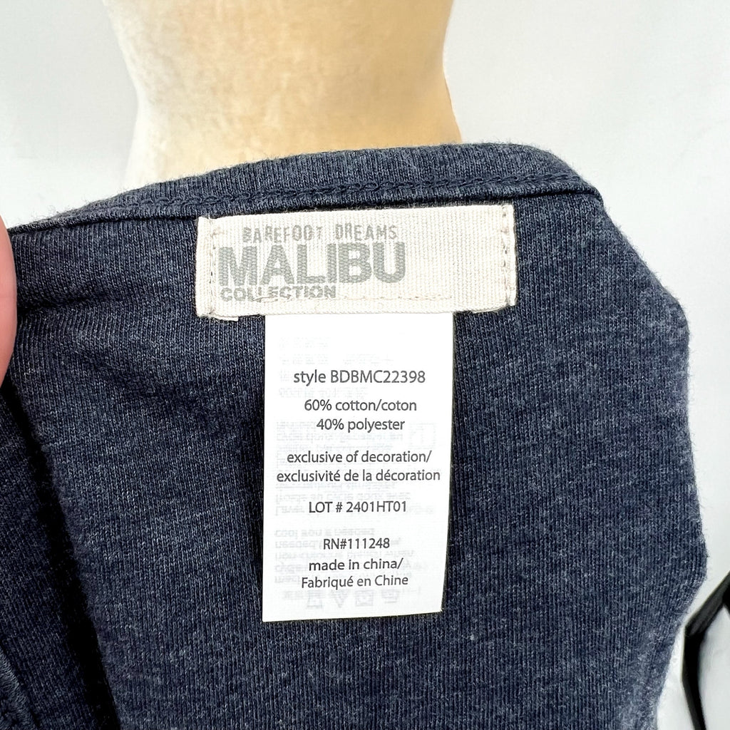 BAREFOOT DREAMS Cozychic Malibu Baby Waffle One Piece Set 12-18 Months Blue NWT