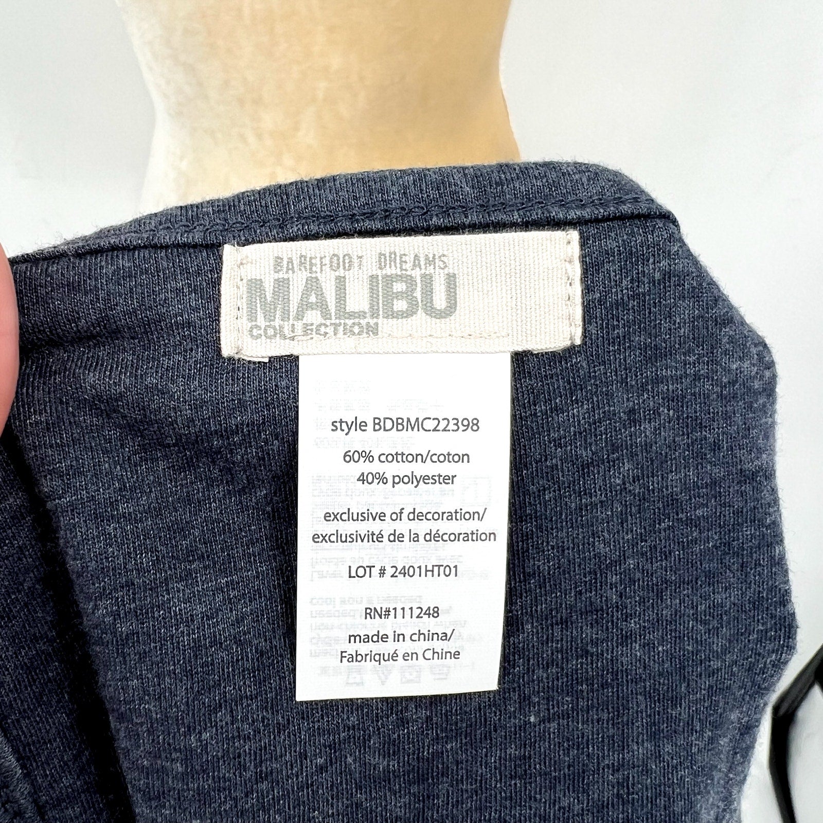 BAREFOOT DREAMS Cozychic Malibu Baby Waffle One Piece Set 12-18 Months Blue NWT
