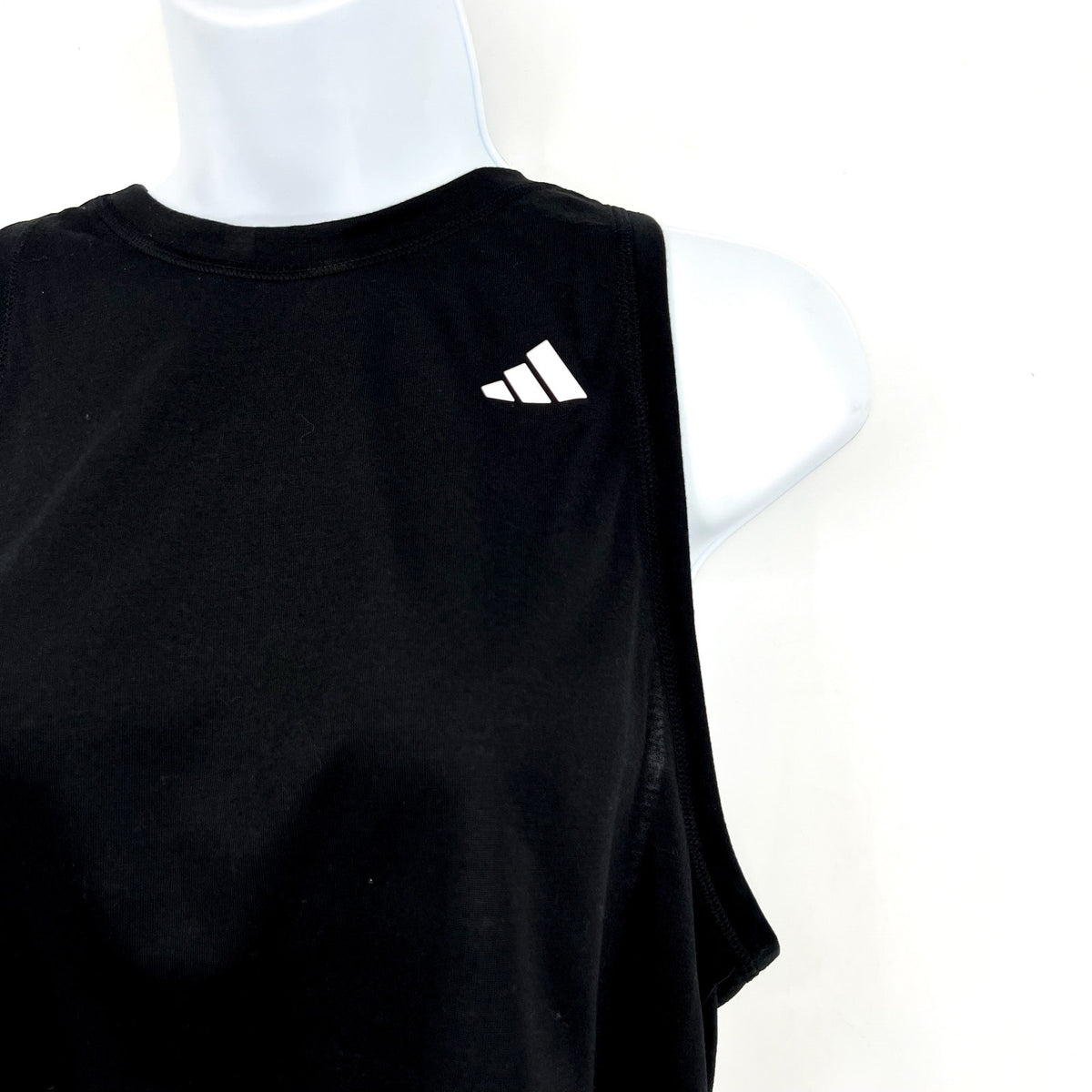 ADIDAS Womens Train Essentials Boxy Workout Tank Top Medium Black White NWT