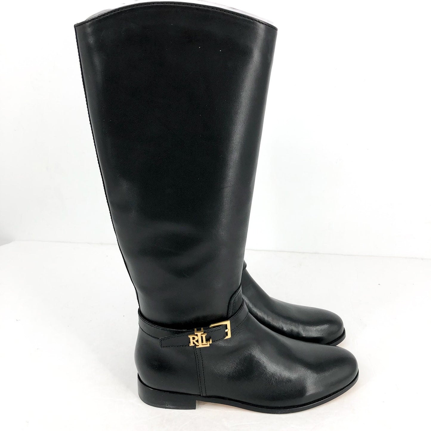 Lauren Ralph Lauren Womens Brooke Knee High Boots US 8.5 M Black Leather NIB