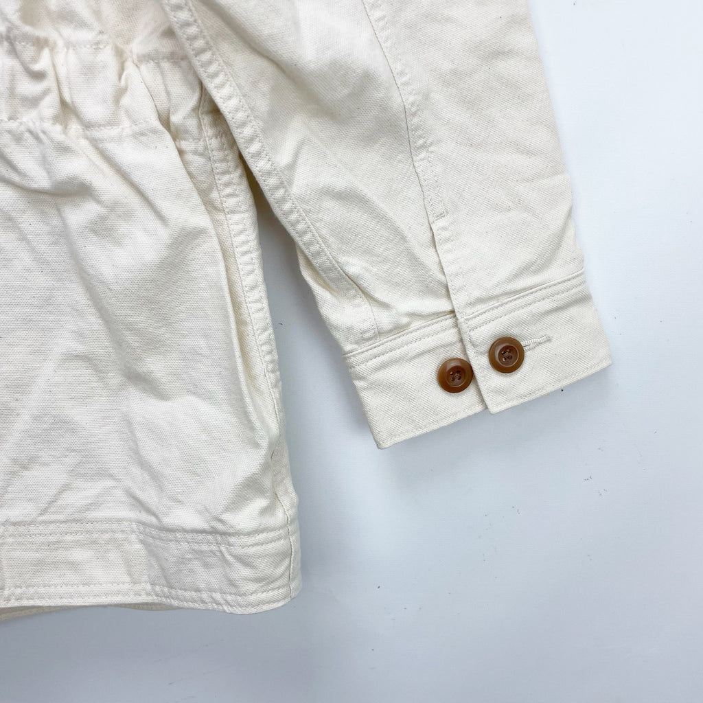Everlane Womens The Cinchable Chore Jacket Medium Cream Bone NWT