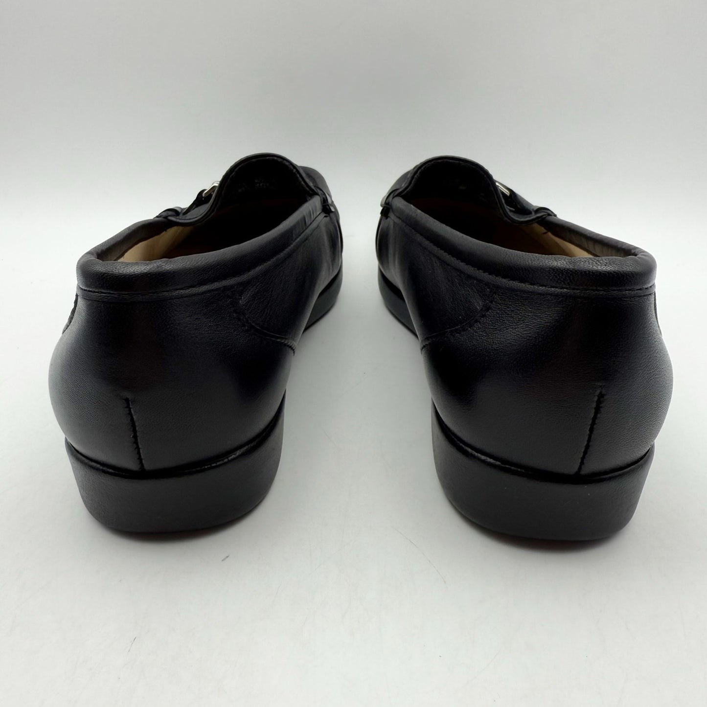 SAS Womens Metro Comfort Bit Loafers US 6.5 WW Black Leather NIB