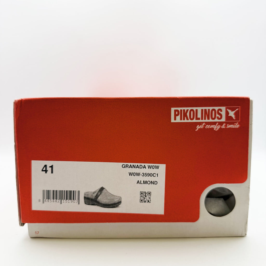 Pikolinos Womens GRANADA W0W Clogs EU 41 US 10-10.5 Tan Leather NIB