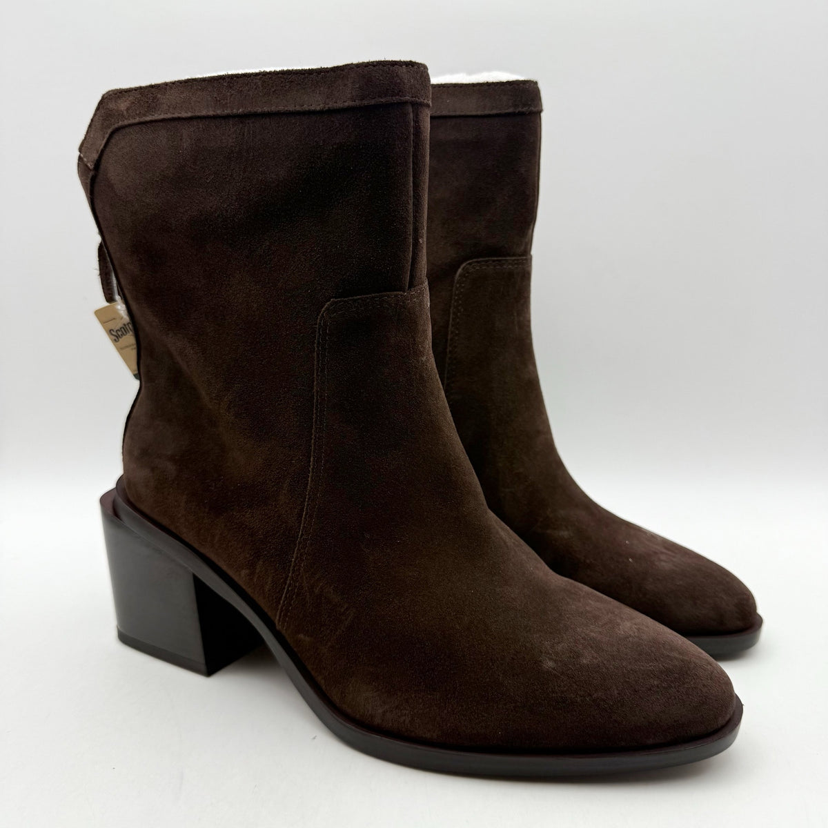 Vince Camuto Womens Kortimy Ankle Boots Size 9 Brown Suede Water Repellant NIB