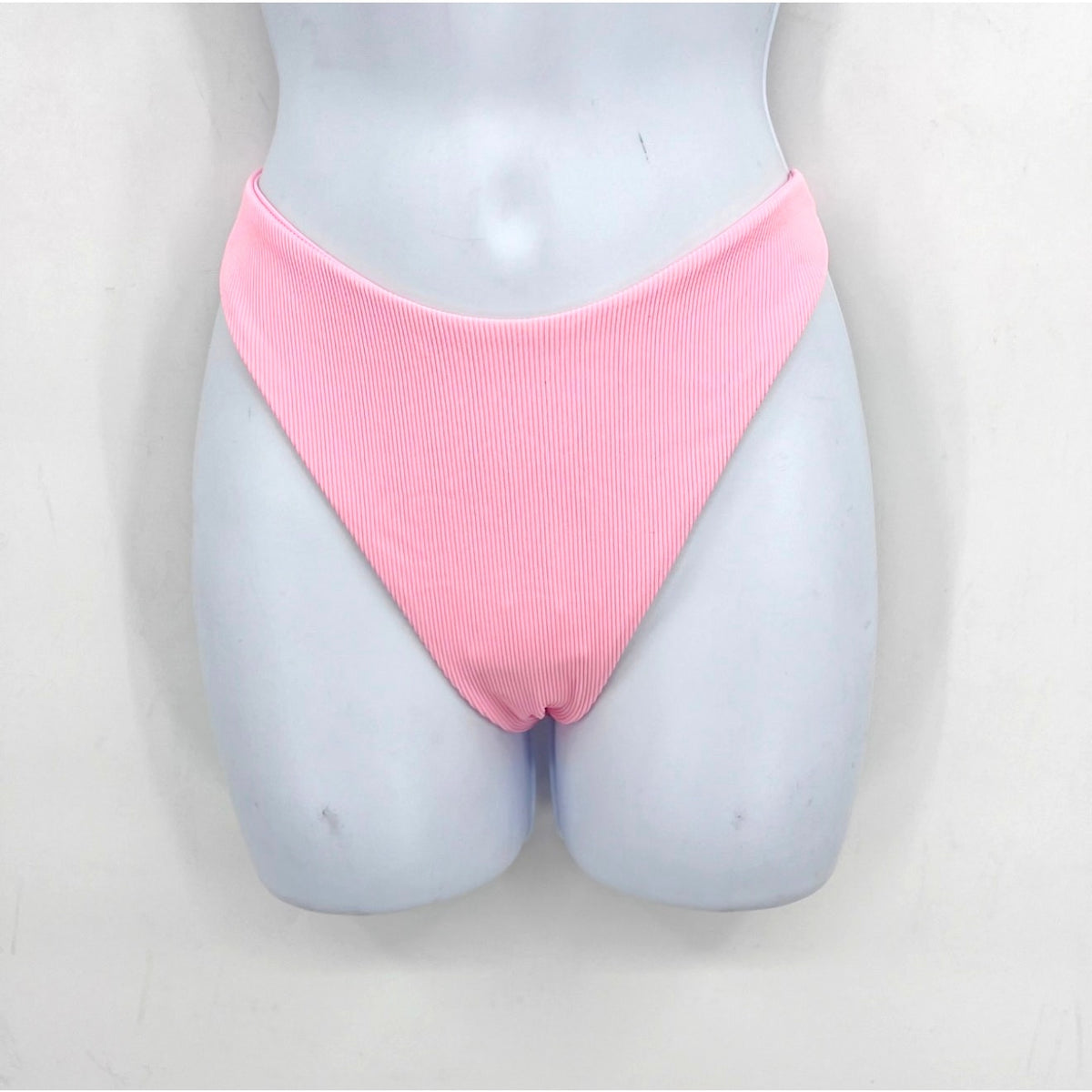 L*SPACE Women's Cabana Bitsy Bikini Bottom Large Crystal Pink High Waist NWT