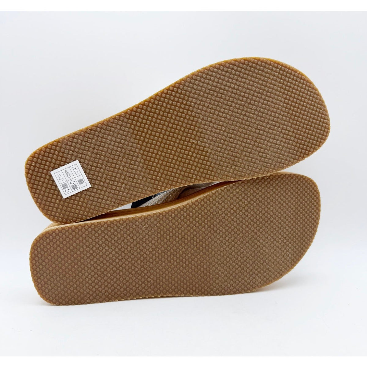 Skechers Women's Summers Mid Wedge Thong Sandals Size 10 EU 40 Off White Tan NIB