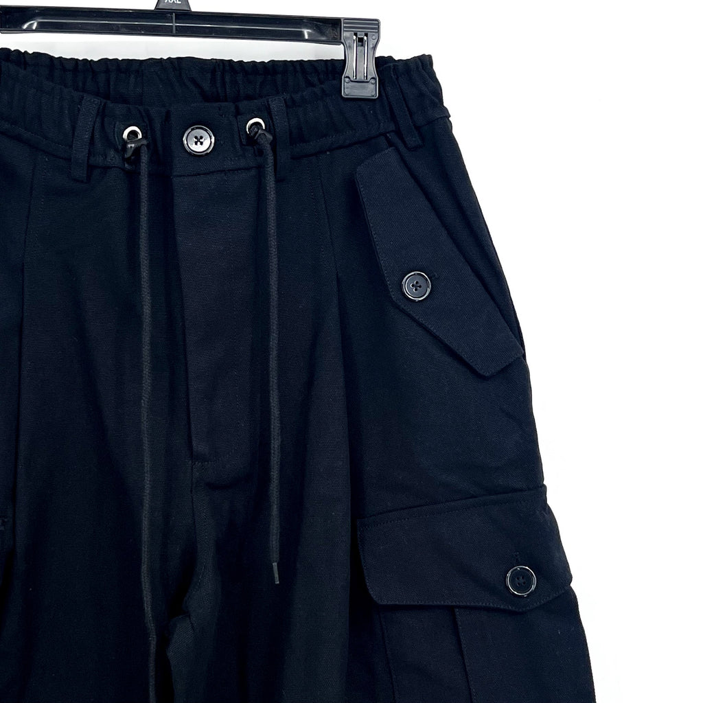 ADIDEM ASTERISKS Men's Balloon Cargo Pants Large-XXL Black Relaxed Fit NWOT