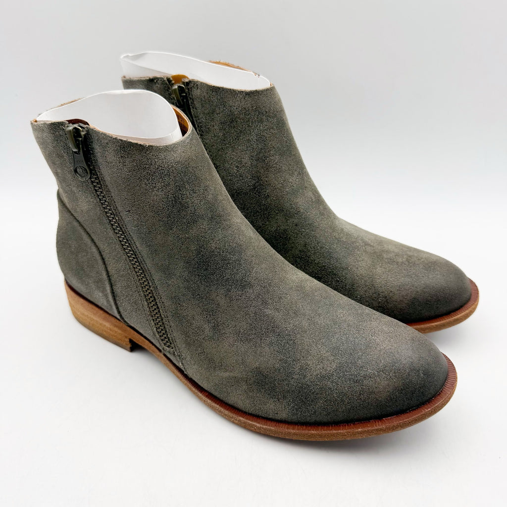 Kork-Ease Womens Riley Ankle Boots Size 7.5 Grey Taupe Leather Booties NIB