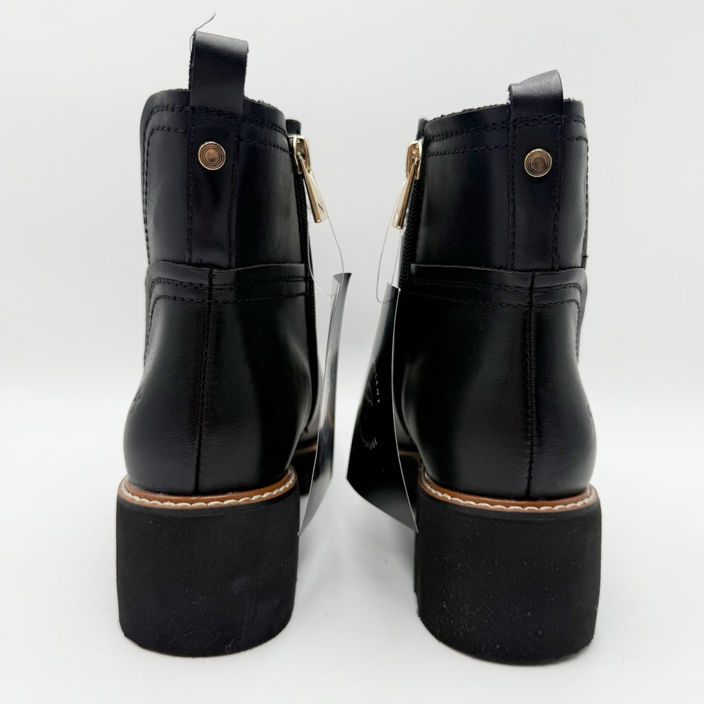 Naturalizer Women Darry Ankle Boots 6.5 Narrow Black Leather Water Repellent NIB