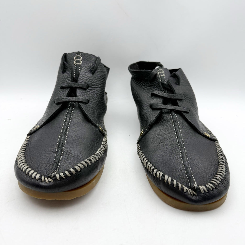 RE/DONE Womens Metal Oxford Shoes EU 40 US 10 Black Leather NWOB