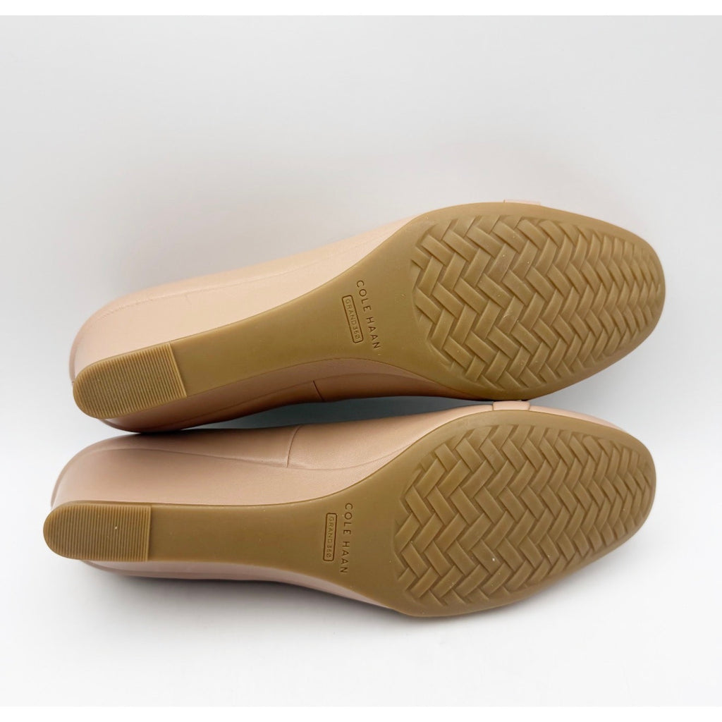 Cole Haan Womens Malta Wedge Heels Size 8B EU 38.5 Tan Blush Leather NIB