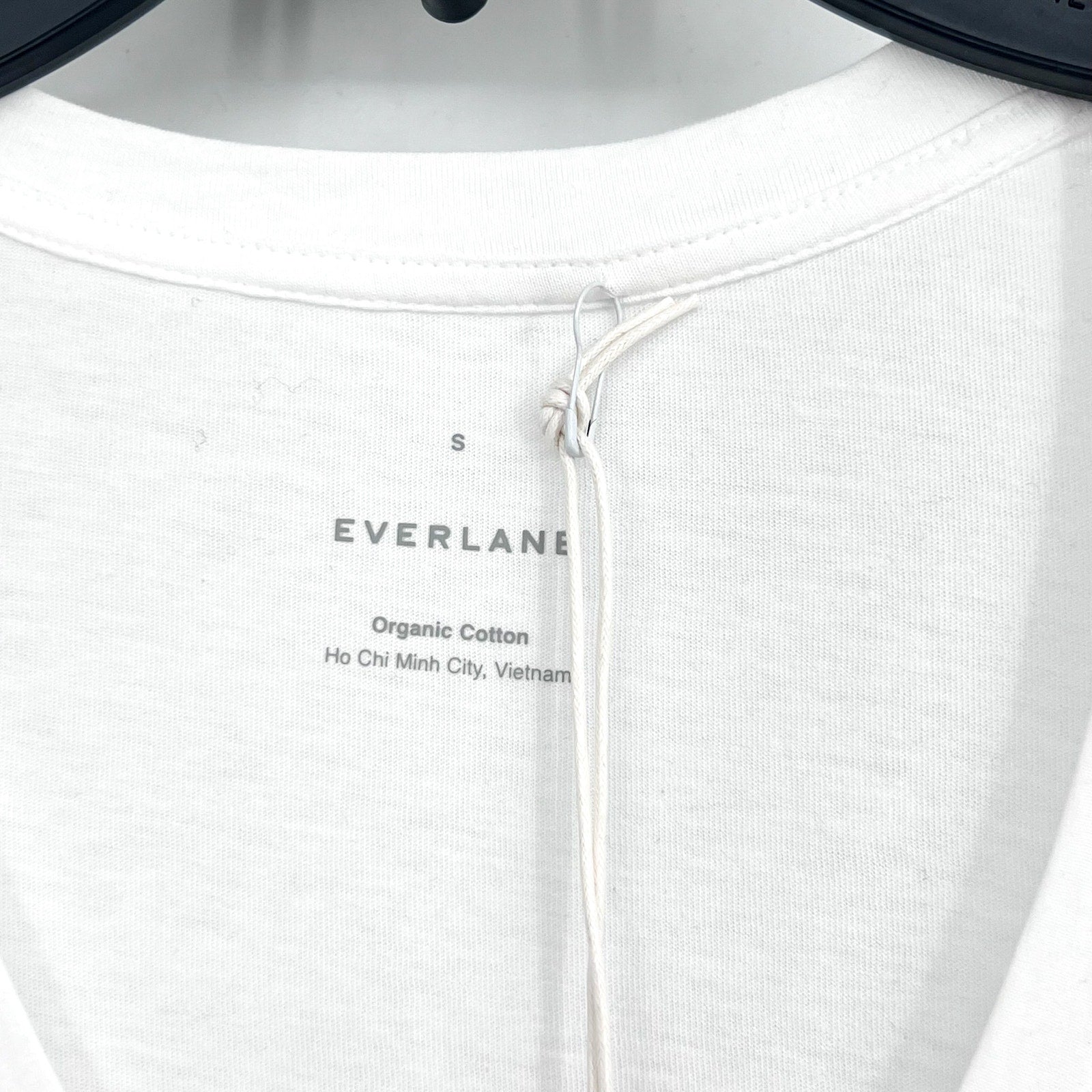 EVERLANE Women's The Organic Cotton V-Neck Tee Small White Short Sleeve NWT