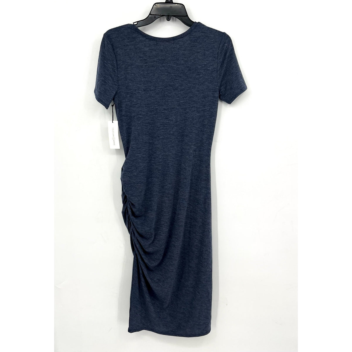TREASURE & BOND Women's Ruched Jersey Dress Small Navy Blue NWT