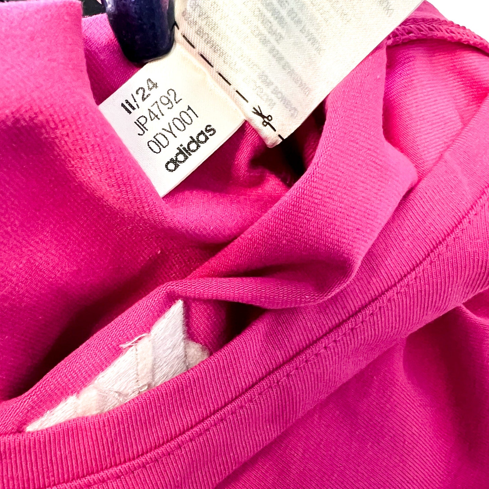 ADIDAS Essentials Small Logo Cotton Tank Top XS Pink Crop NWT