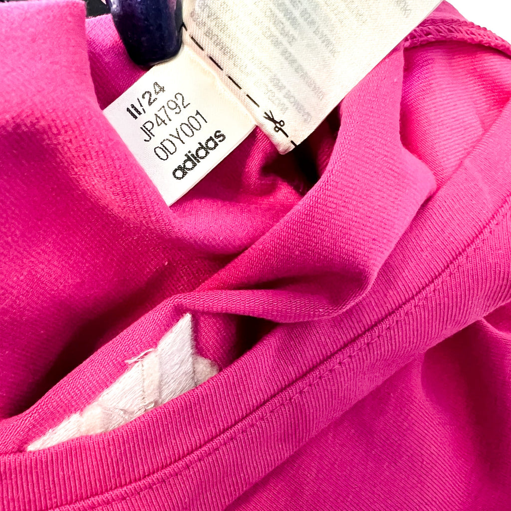 ADIDAS Essentials Small Logo Cotton Tank Top XS Pink Crop NWT