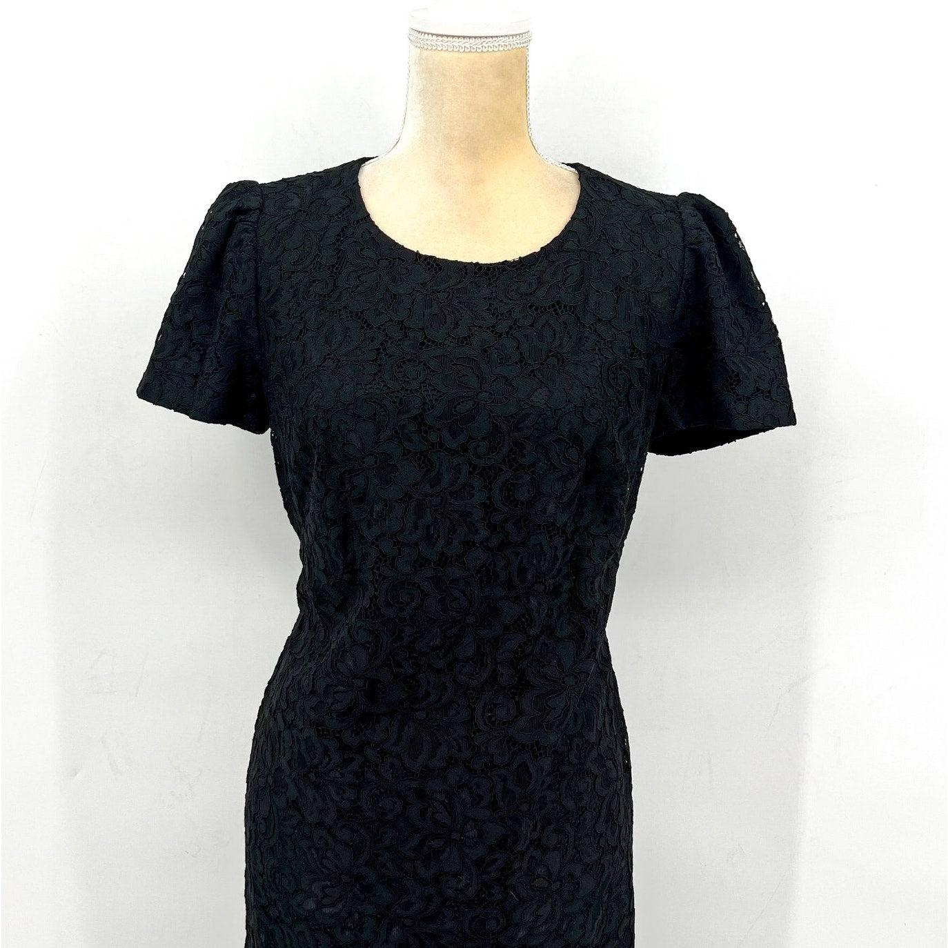 Lauren Ralph Lauren Women's Floral Lace Sheath Dress Size 10 Black SS NWT