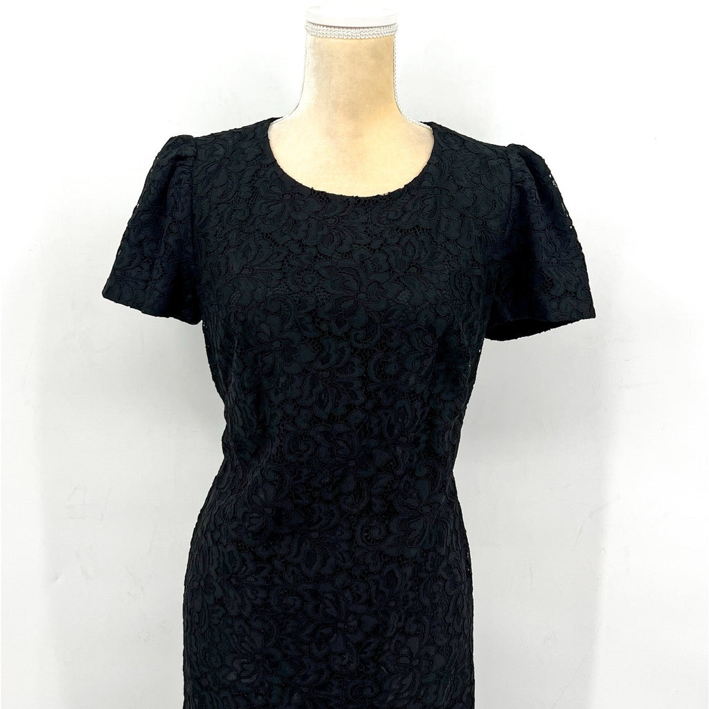 Lauren Ralph Lauren Women's Floral Lace Sheath Dress Size 10 Black SS NWT