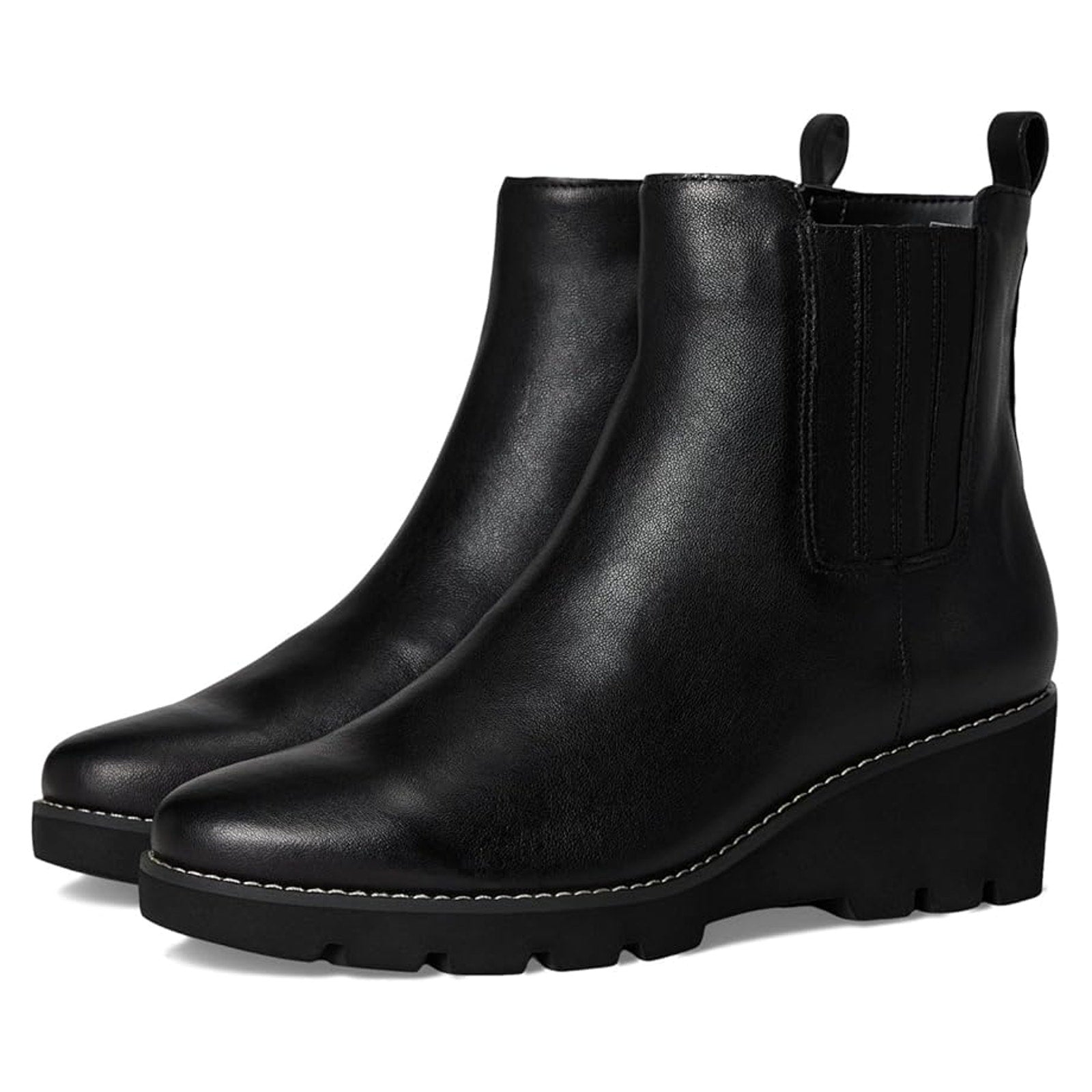 Vionic Womens Aria Ankle Booties US 8 EU 38.5 Black Leather NIB