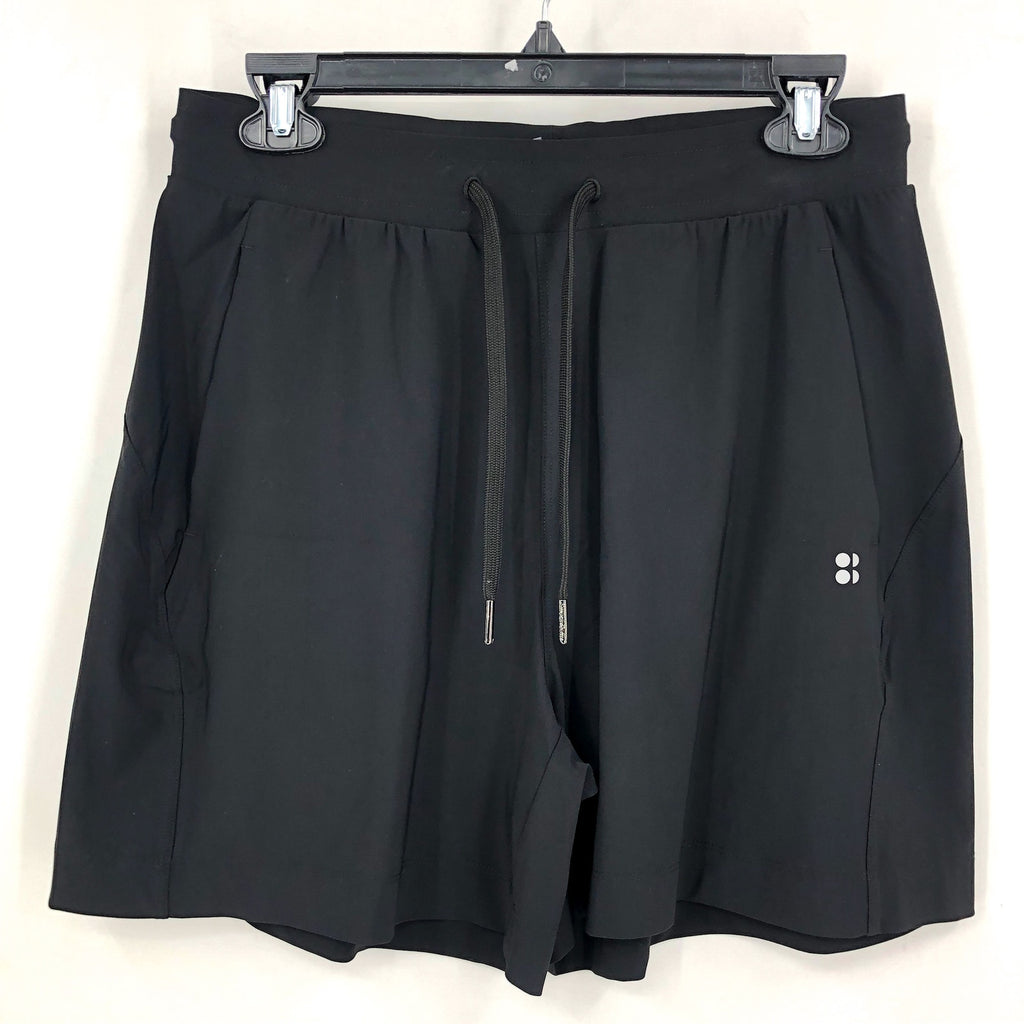 SWEATY BETTY Women's Explorer 5.5" Shorts Size 6 Black Drawcord NWT