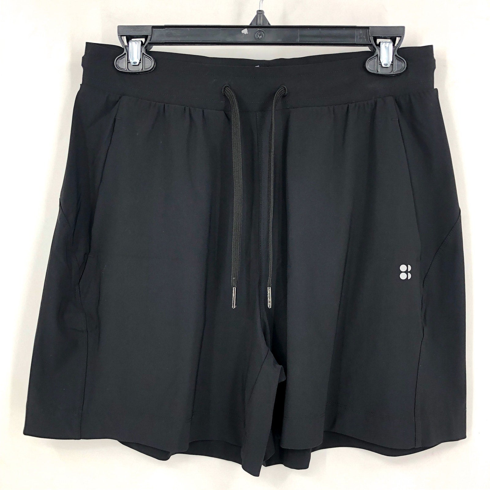 SWEATY BETTY Women's Explorer 5.5" Shorts Size 6 Black Drawcord NWT