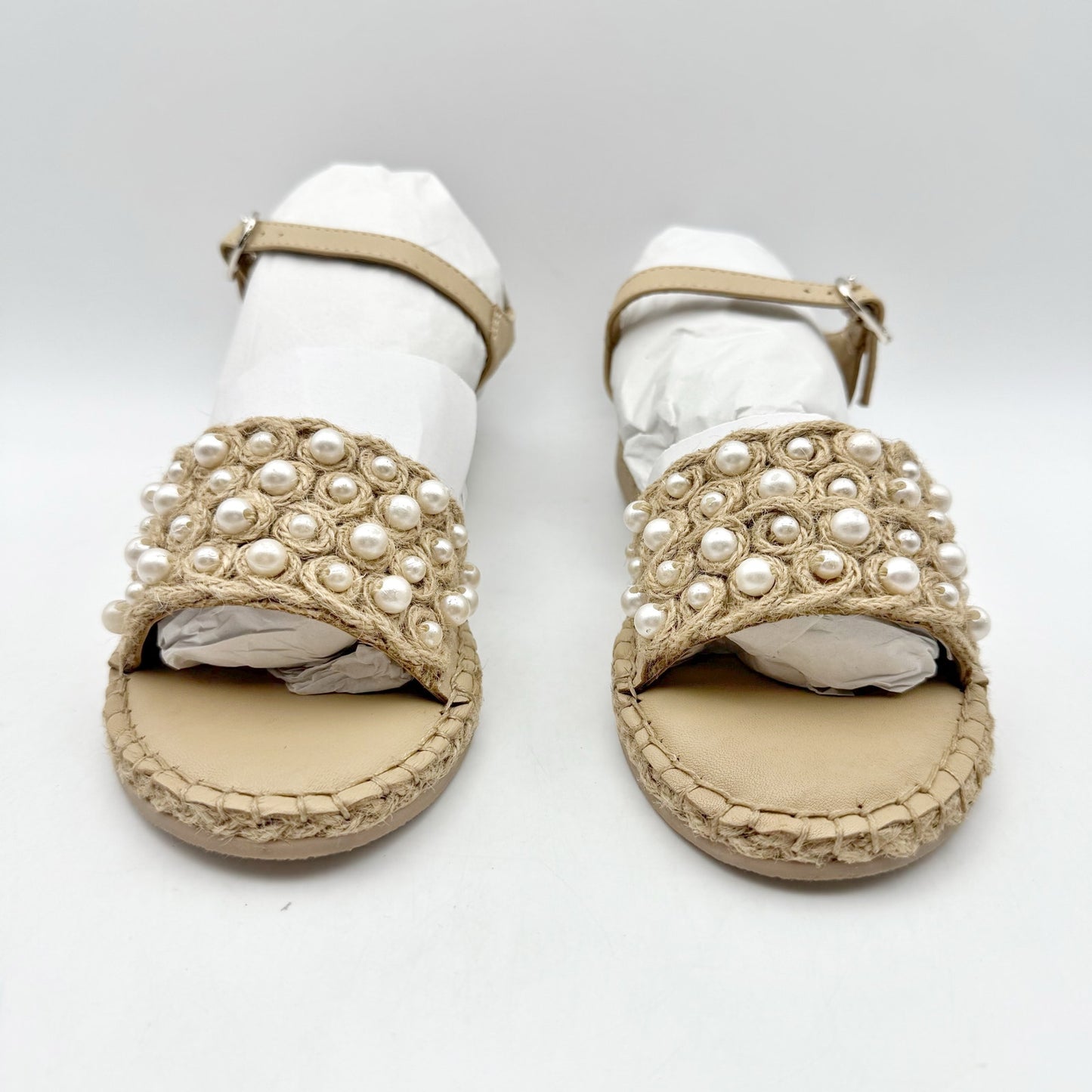 Sam Edelman Kids Holly Sandals US 1 M EU 32 Natural Beige Linen NIB