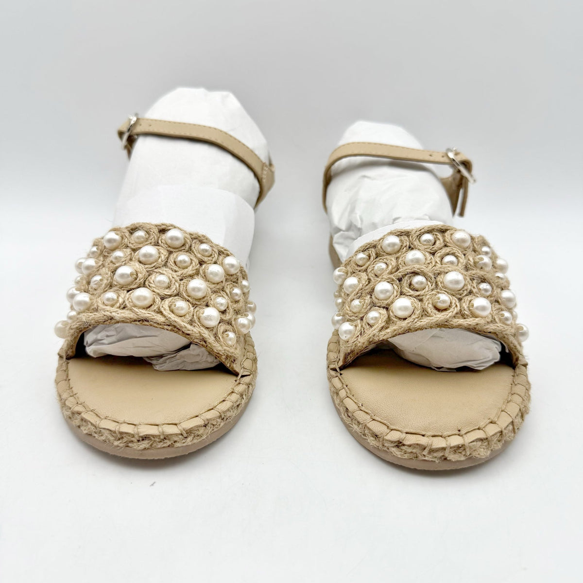 Sam Edelman Kids Holly Sandals US 1 M EU 32 Natural Beige Linen NIB