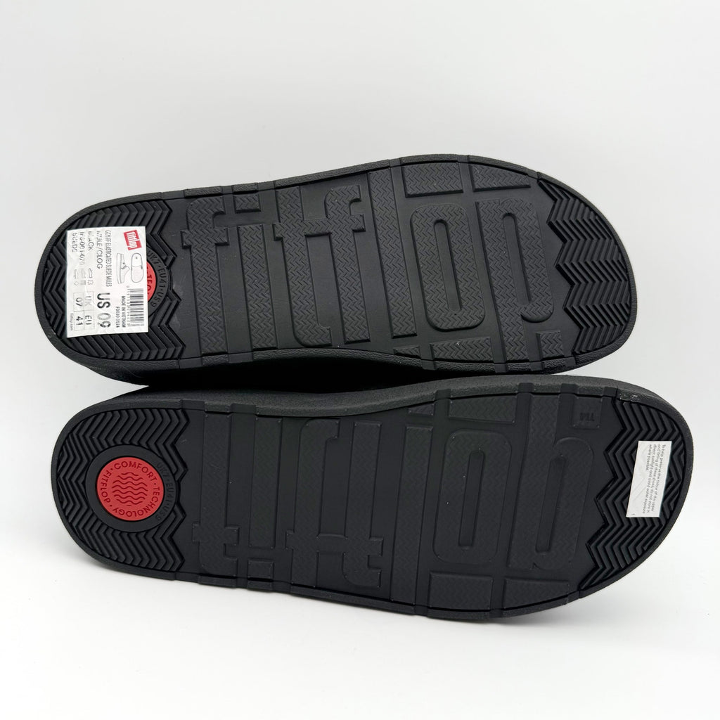 FitFlop Womens Gen-FF Elasticated Mules US 9 EU 41 Black Suede NIB