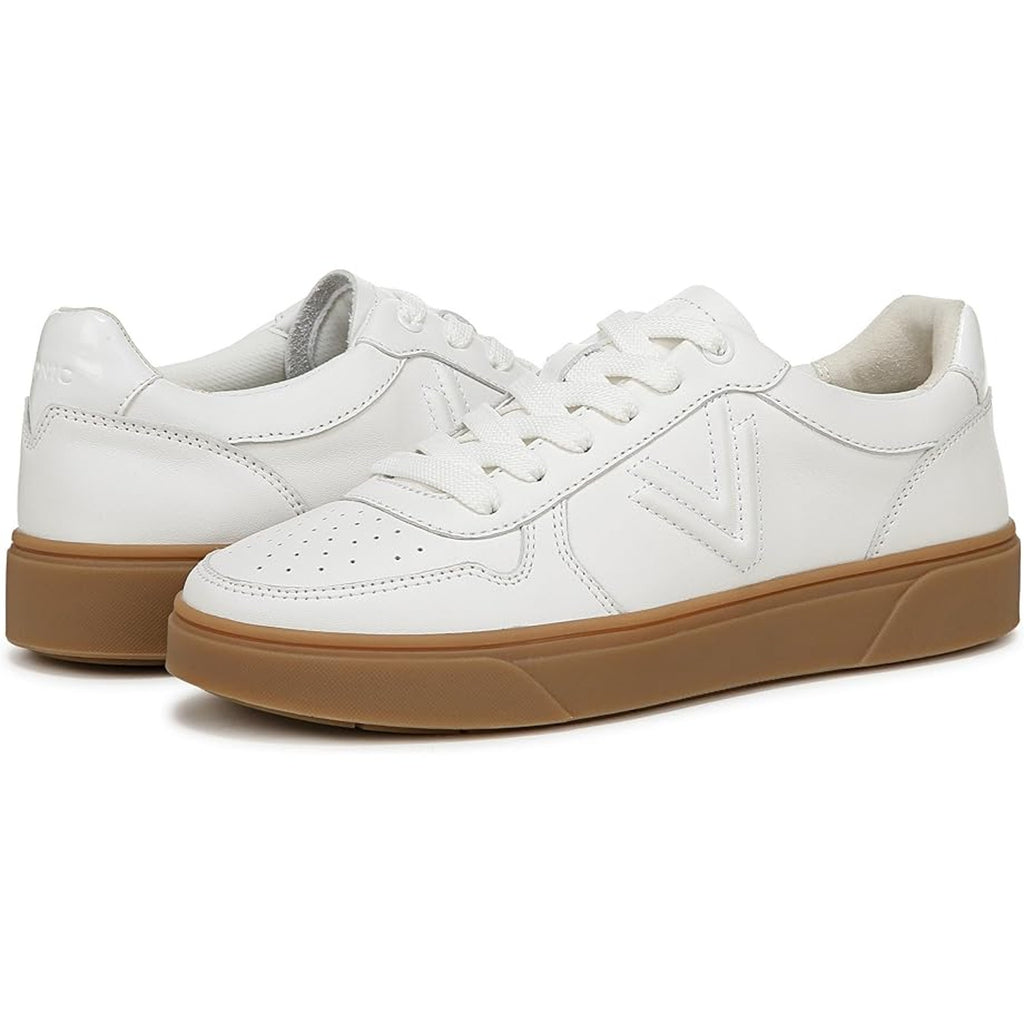 VIONIC Womens Kimmie Casual Court Sneakers Size 9.5 Wide White Leather NWOB