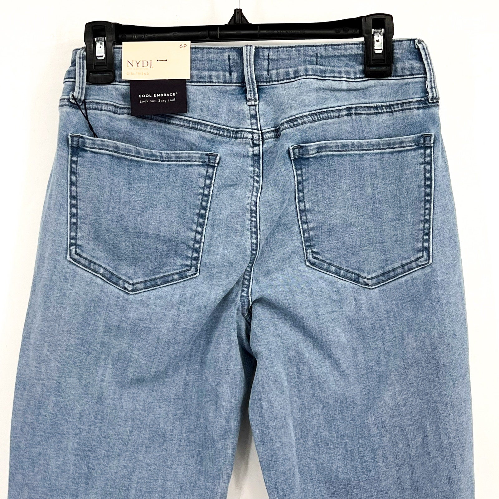 NYDJ Womens Margot Girlfriend Jeans Size 6 PETITE Kingston Blue NWT