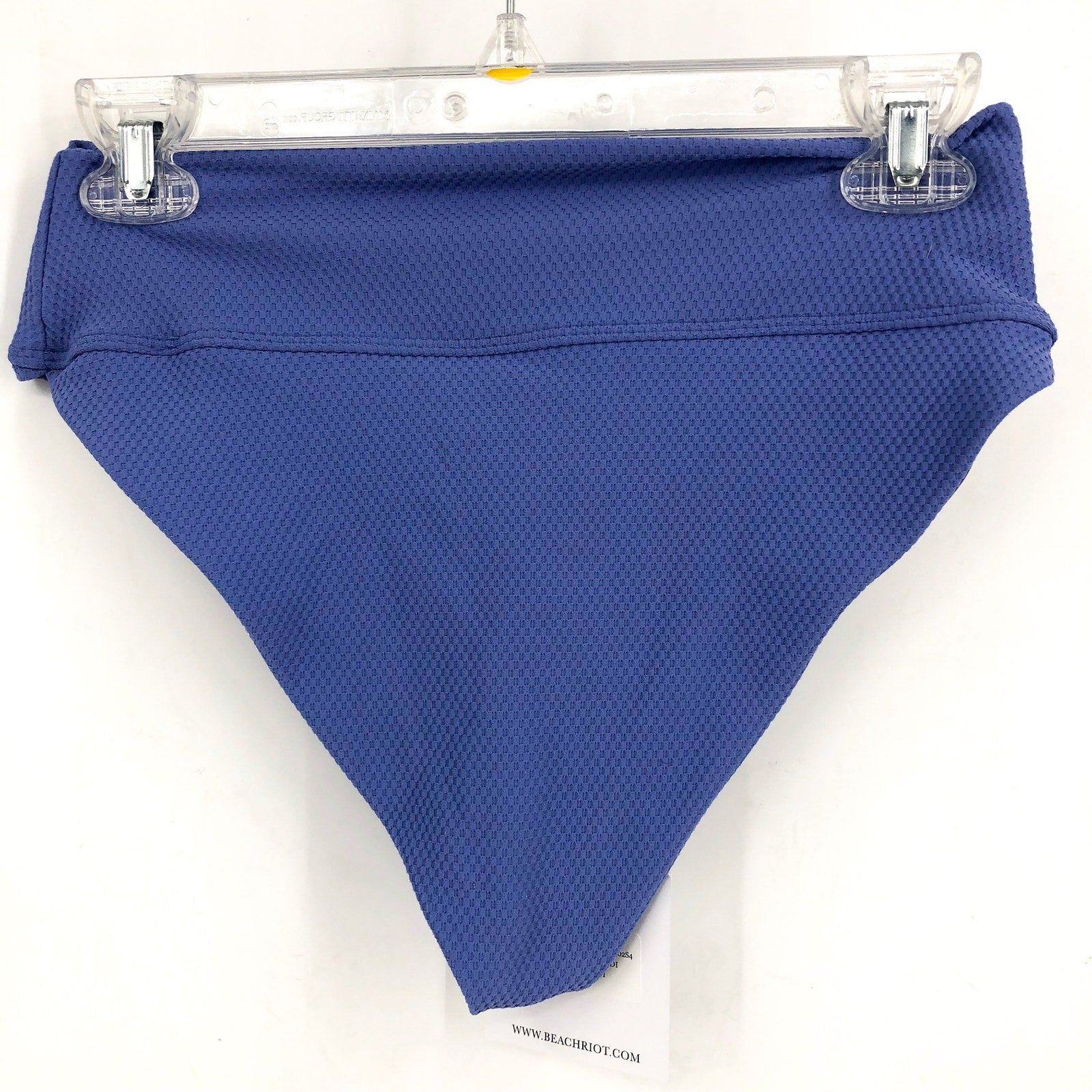 BEACH RIOT Women's Highway Bikini Bottom Medium Purple Periwinkle Waffle NWT