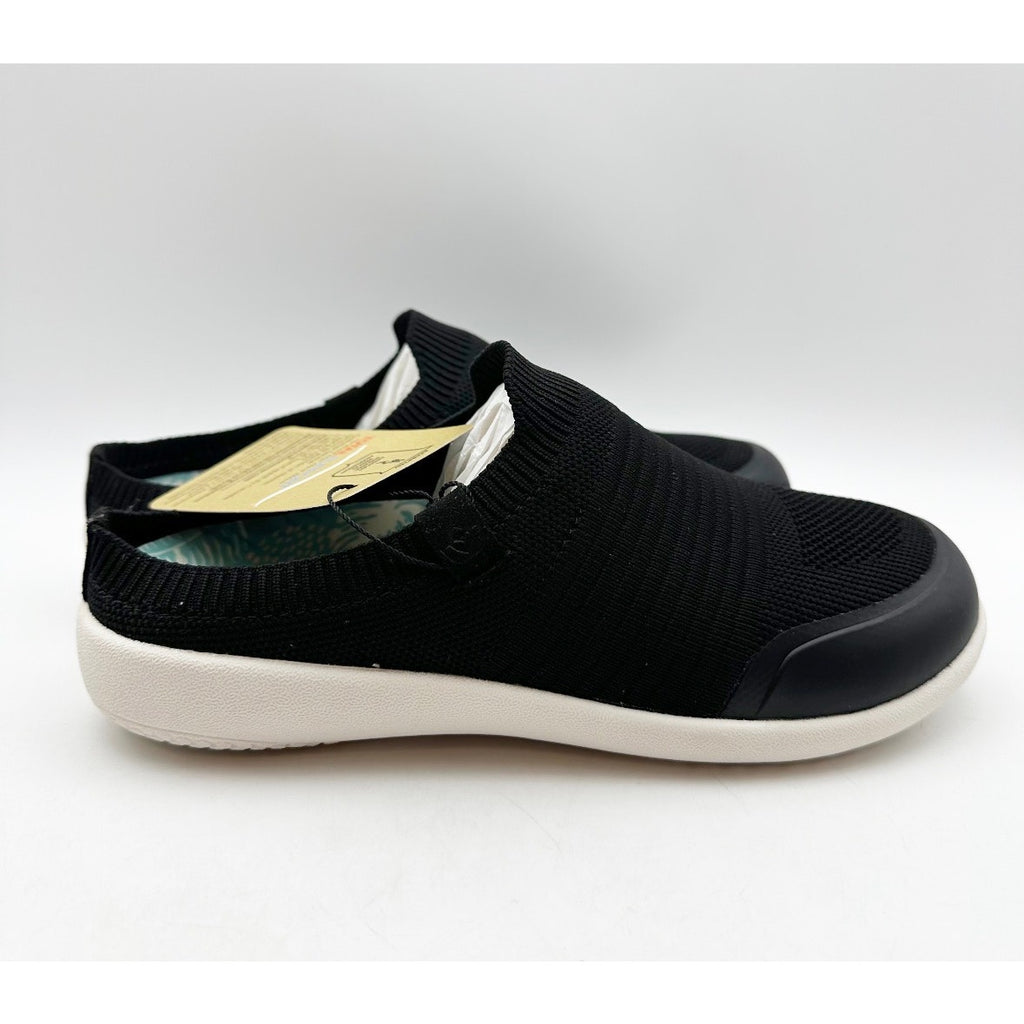 Spenco Womens Blissful Casual Slip On Shoes Size 6.5 WIDE Black Mules NIB