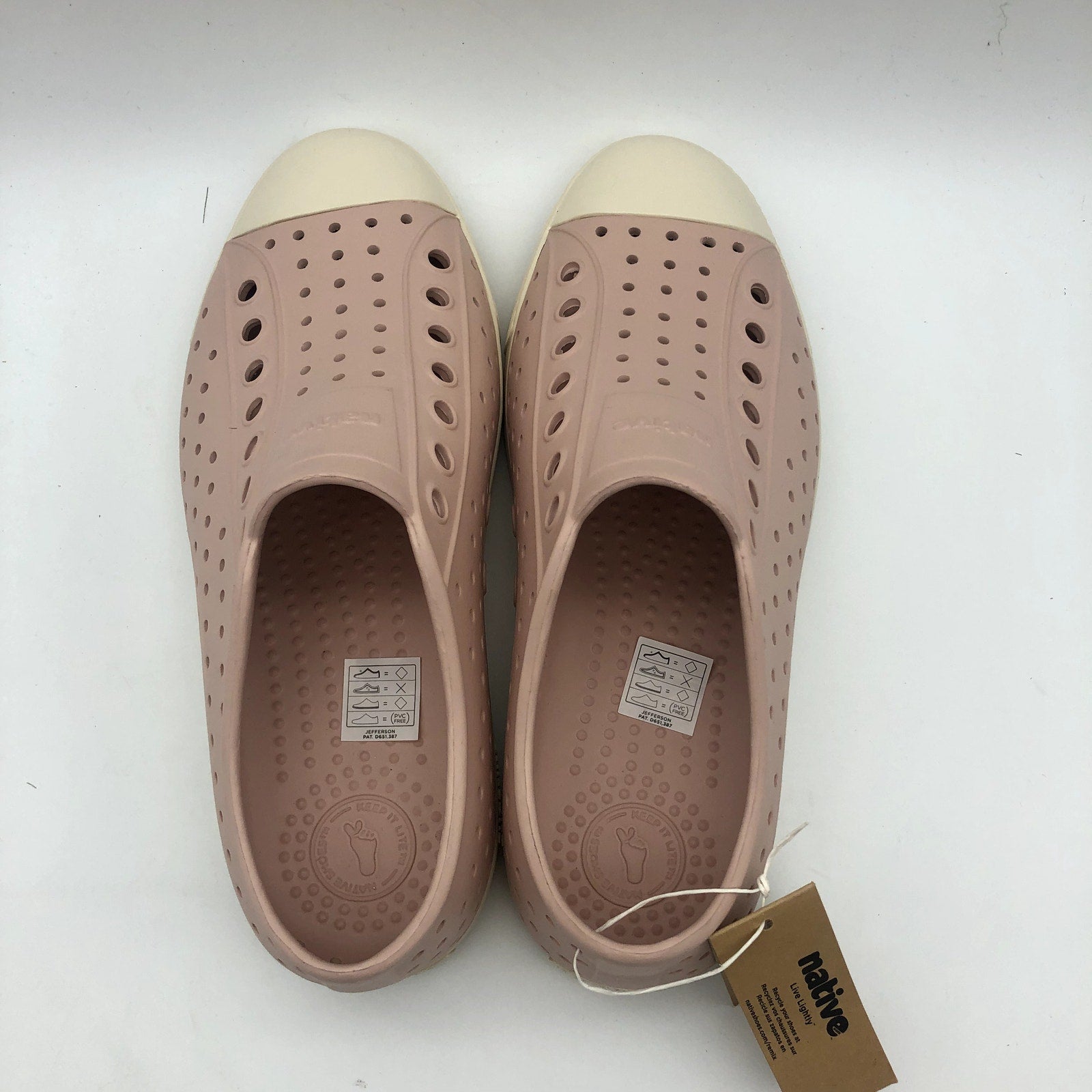 Native Jeffersons Slip On Shoes Men 6 Women 8 Chameleon Pink Waterproof NIB