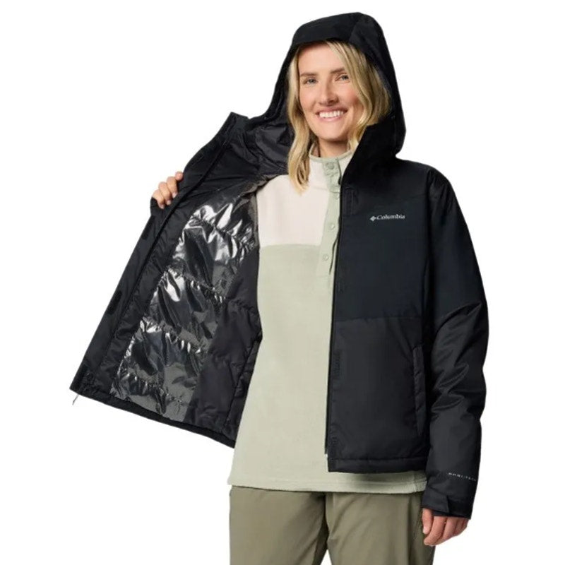 Columbia Womens Tipton Peak Insulated Jacket Medium Black Hood Winter Coat NWT