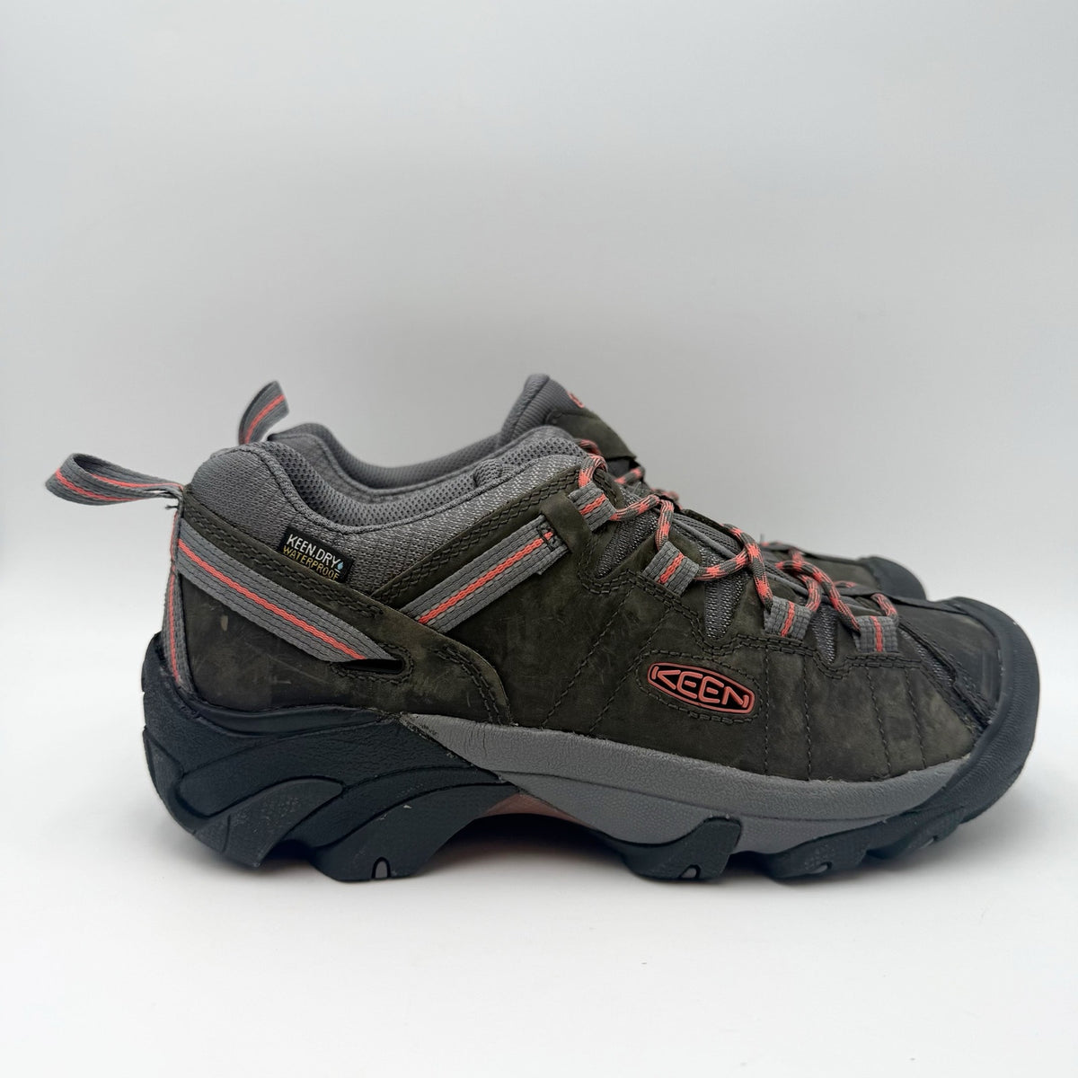 Keen Womens Targhee ll Hiking Shoes Size 8.5 Grey Waterproof Leather NWOB