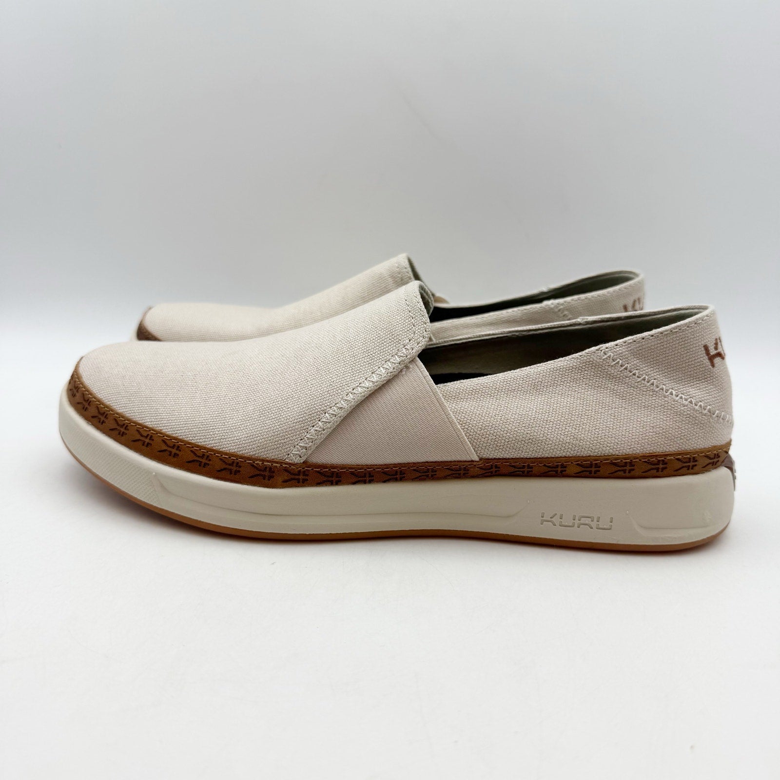 KURU Womens Roam Atla Classic Sneakers US 8.5 EU 39 Beige Sand Slip On NWOB