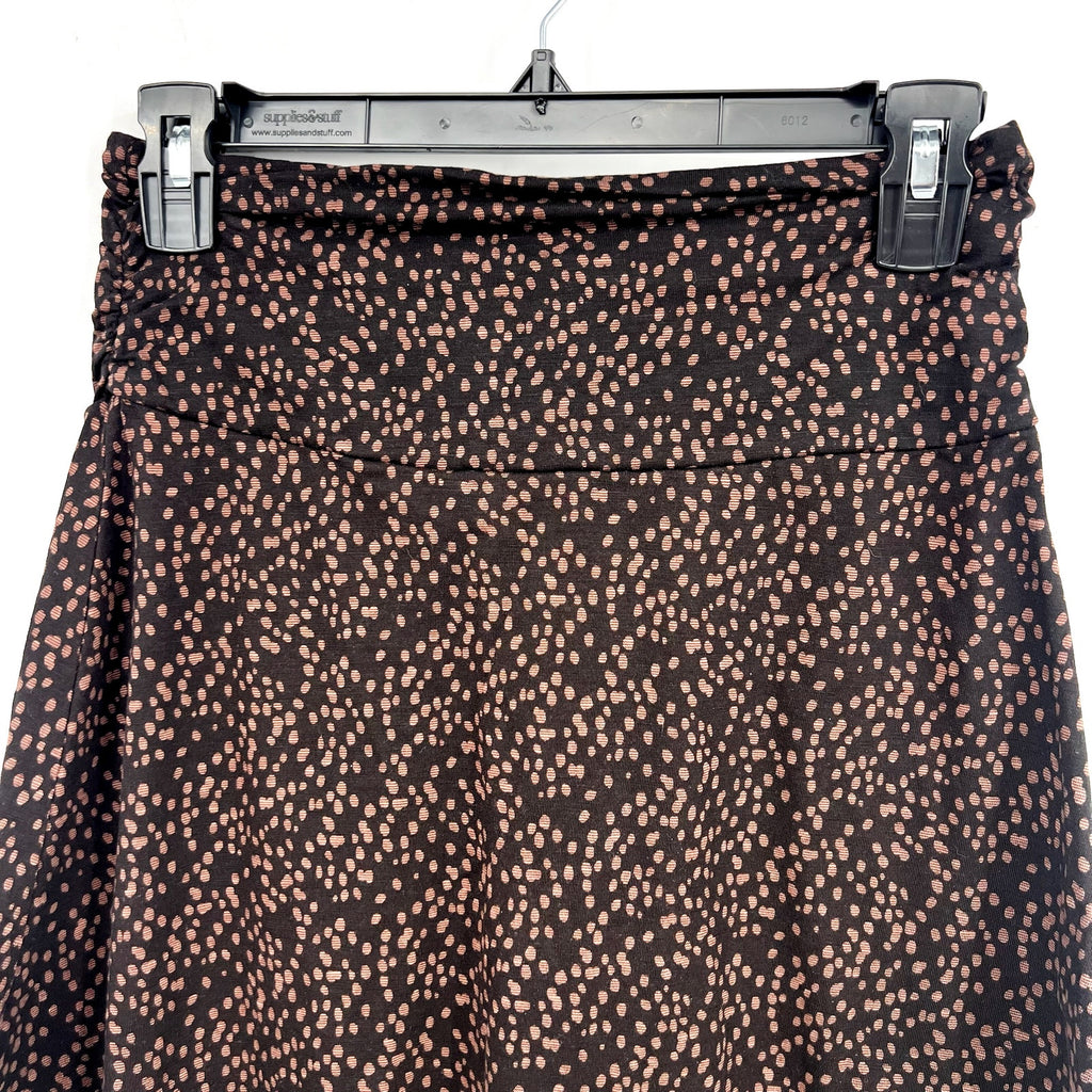 TOAD & CO Womens Chaka Pull-On Mini Skirt XS Black Dot Print NWT