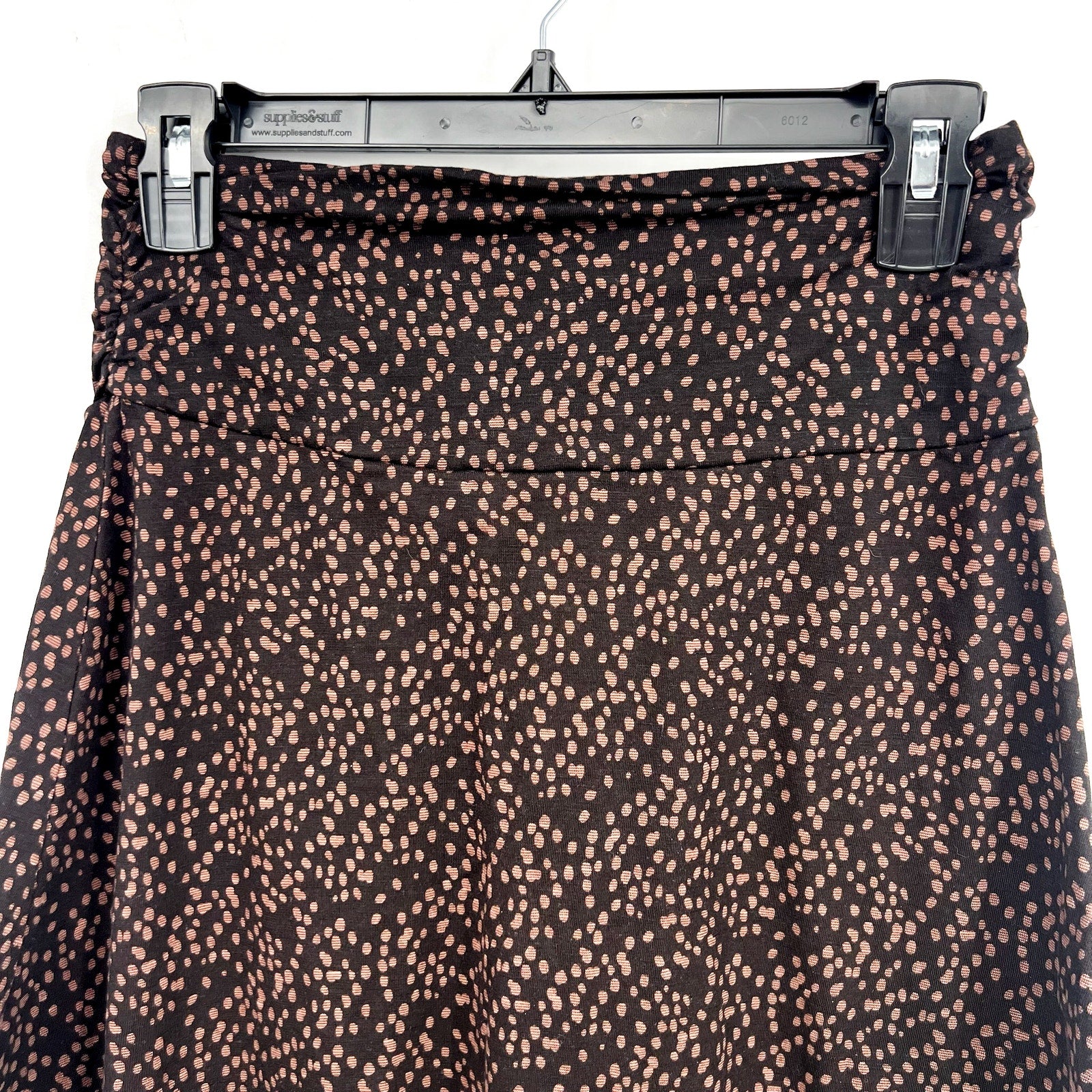 TOAD & CO Womens Chaka Pull-On Mini Skirt XS Black Dot Print NWT