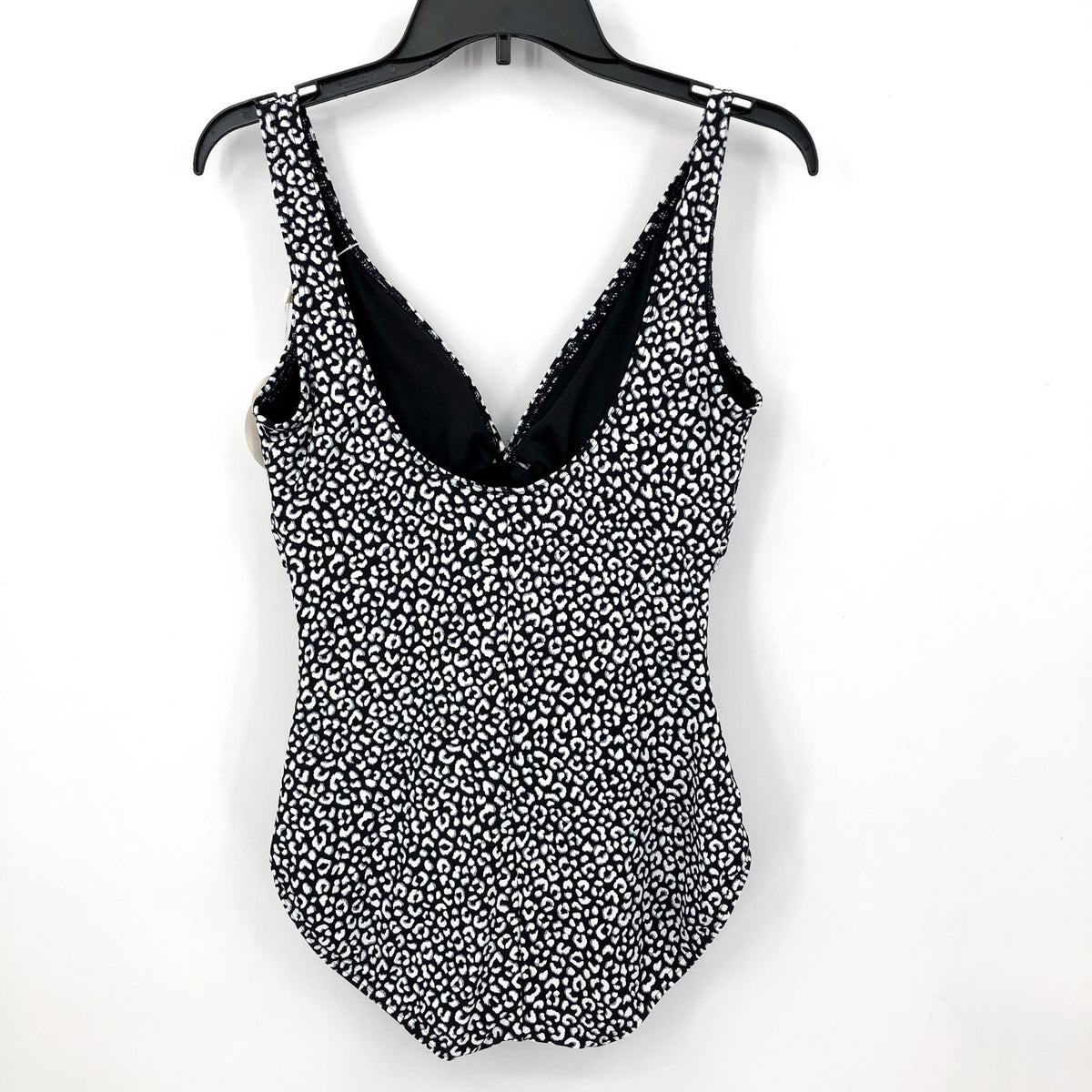 CONTOURS COCO REEF Solitaire One Piece Swimsuit 12/36C Black Print Underwire NWT