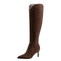 Marc Fisher Womens LTD Quinnie Knee High Boots US 8.5 M Brown Suede NIB