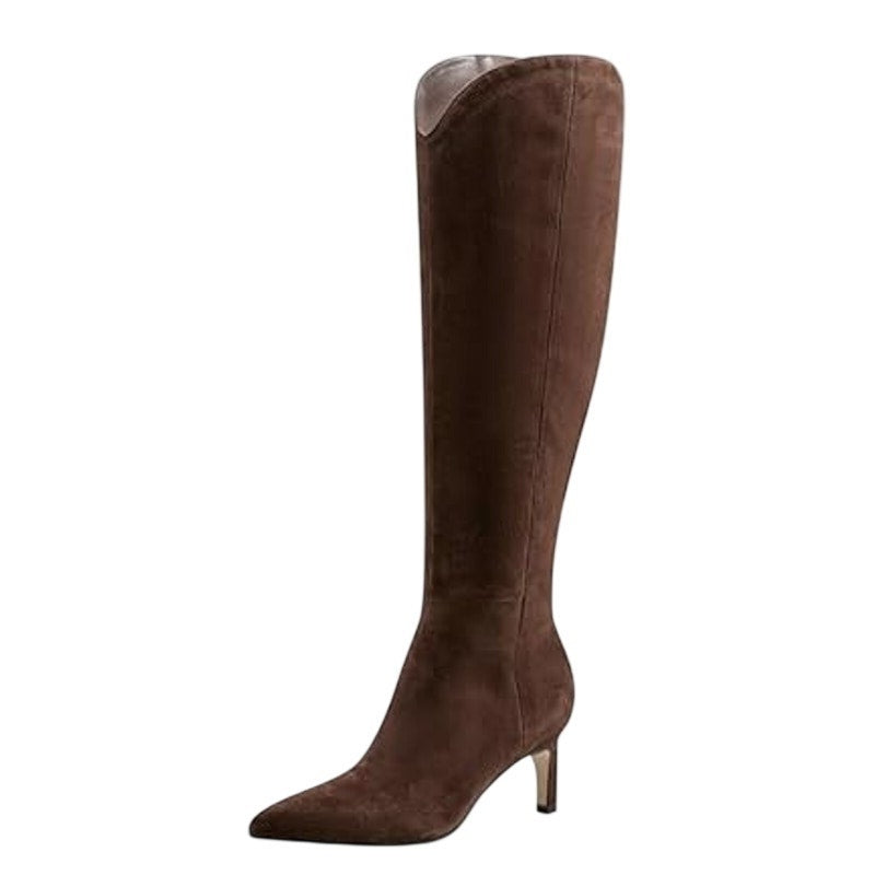 Marc Fisher Womens LTD Quinnie Knee High Boots US 8.5 M Brown Suede NIB