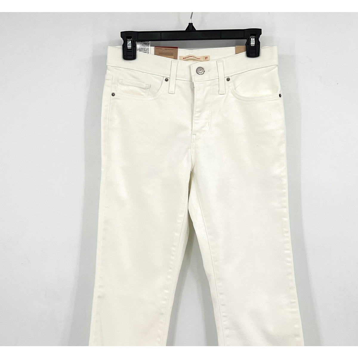 LEVI'S Women's 314 Shaping Straight Jeans 27x32 US 4 Clean White Stretch NWT