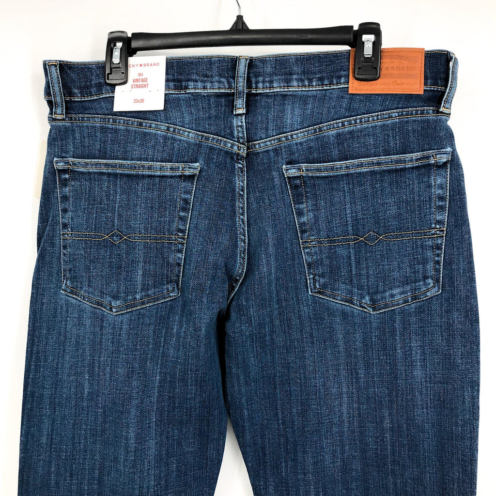 LUCKY BRAND Men's 363 Vintage Straight Jeans 33x30 Blue Dawson Coolmax NWT