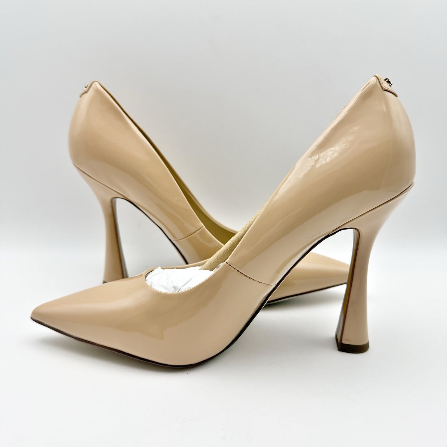 Sam Edelman Womens Antonia Pumps US 7.5 M EU 37.5 Beige Patent Leather NIB