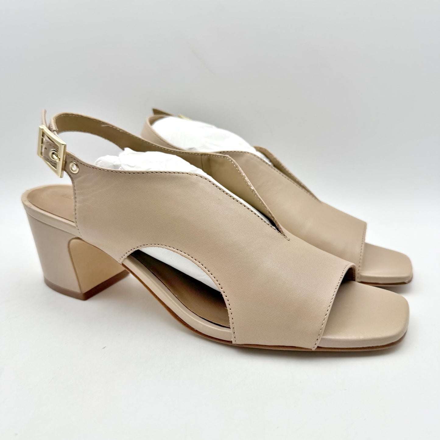 Bernardo Footwear Womens Bedford Heels US 8.5 M Blush Nude Leather NIB